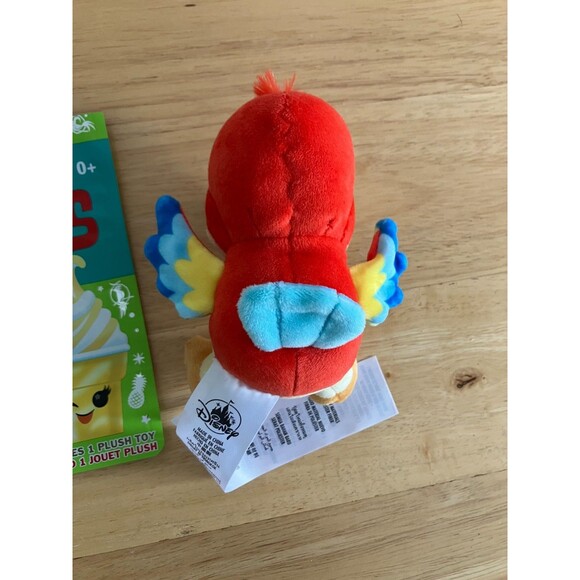 Disney Wishables Enchanted Tiki Room Jose Red Parrot Yellow Stomach Plush & Bag - Picture 3 of 3